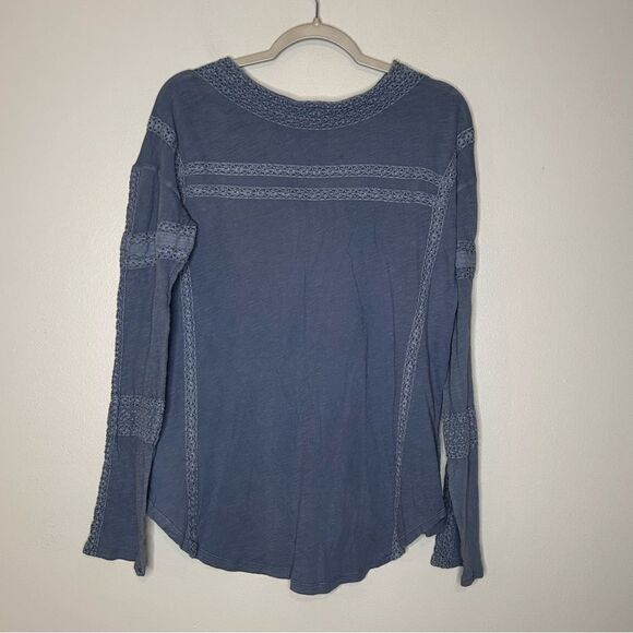 Free People Boy Meets Crochet Long Sleeve Top NWT - Picture 8 of 8